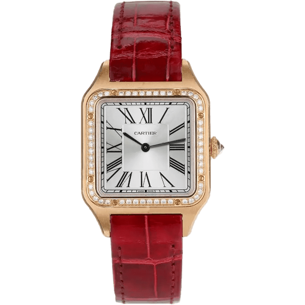 Cartier Santos Dumont Burgundy (WJSA0016)