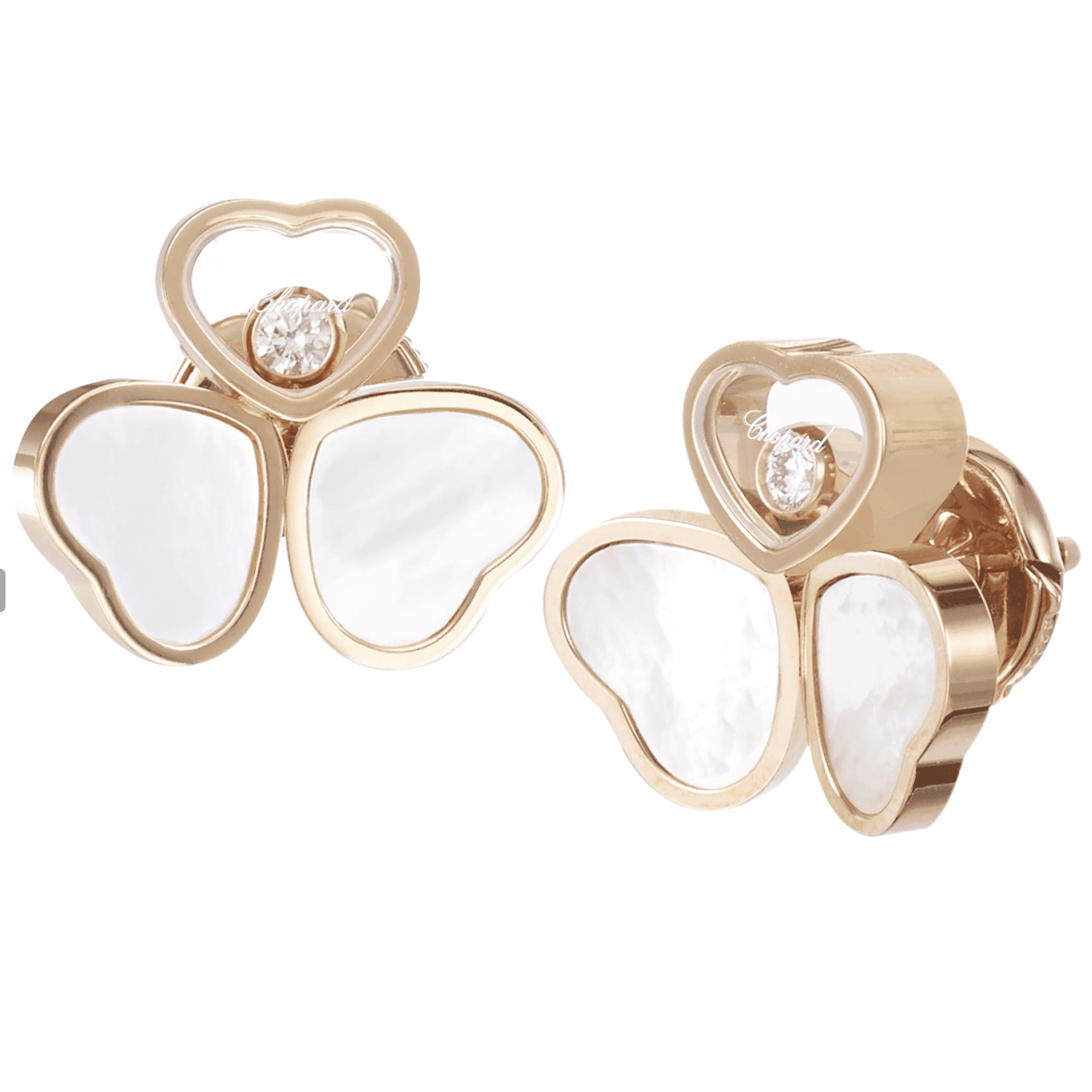 Chopard Happy Hearts Wings Rose gold Earring 83A083 5301