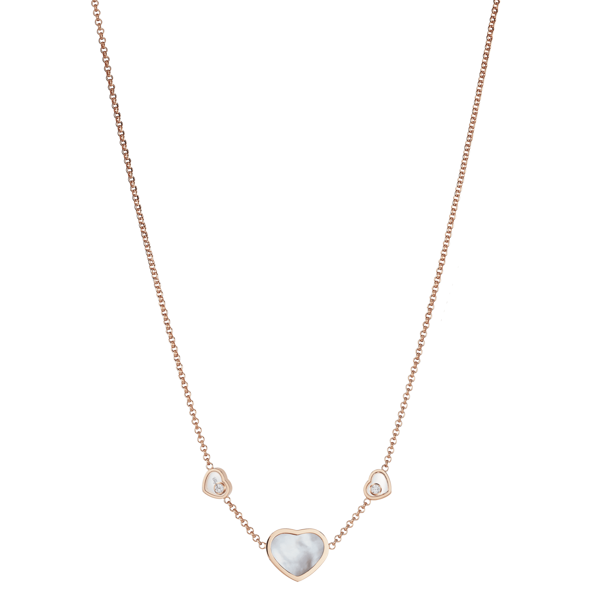 Chopard Happy Hearts Rose gold Necklace 81A082 5301