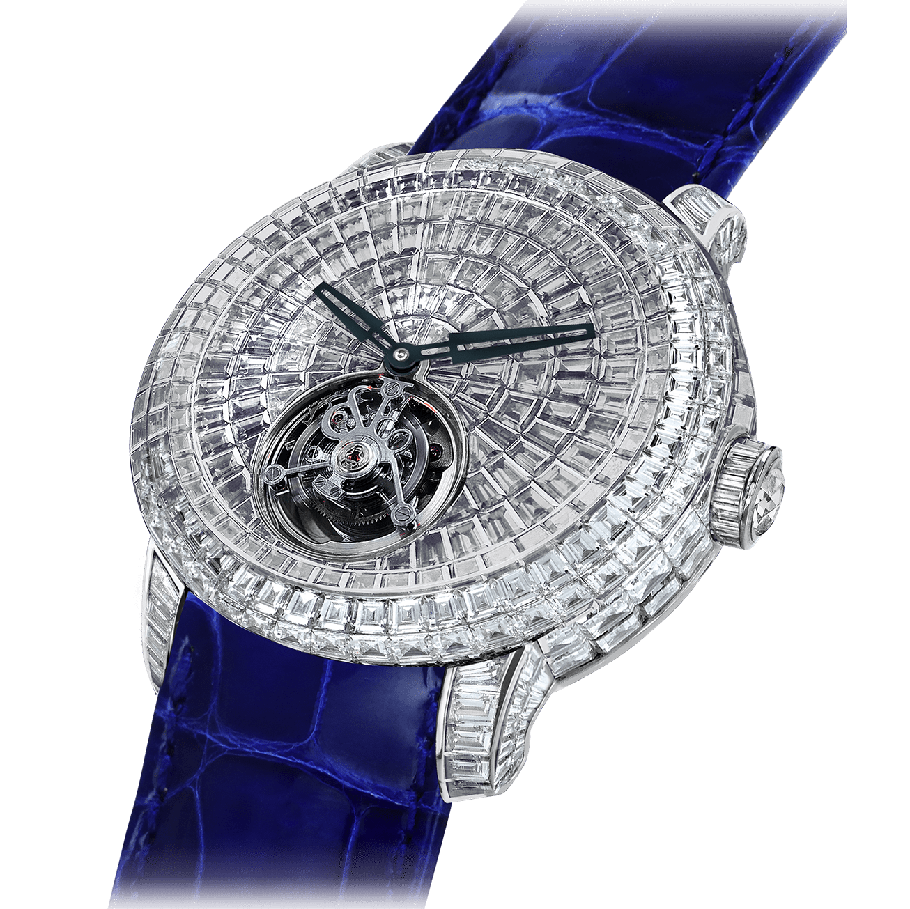 Jacob Co. Caviar Tourbillon Baguette Blue CV201.30.BD.BD.A