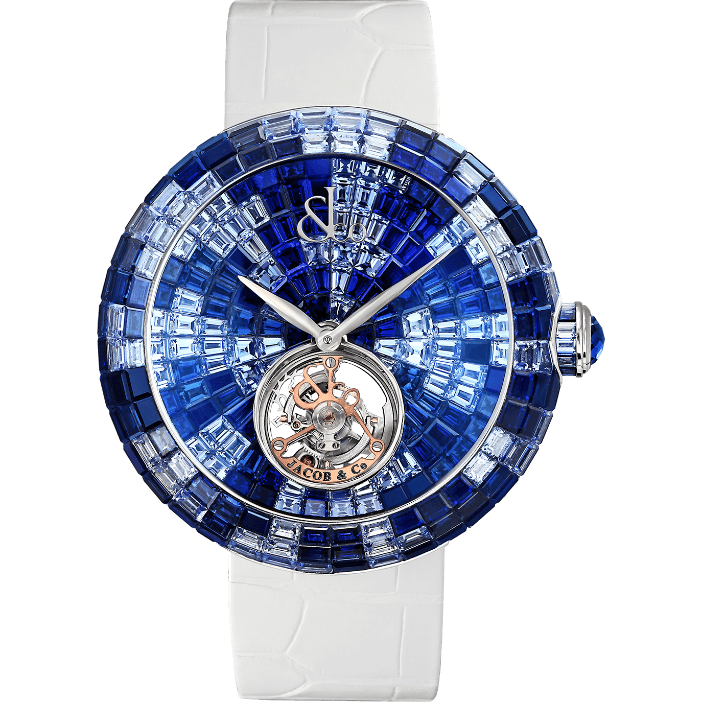 Jacob Co. Brilliant Flying Tourbillon White BT543.30.CB.CB.B